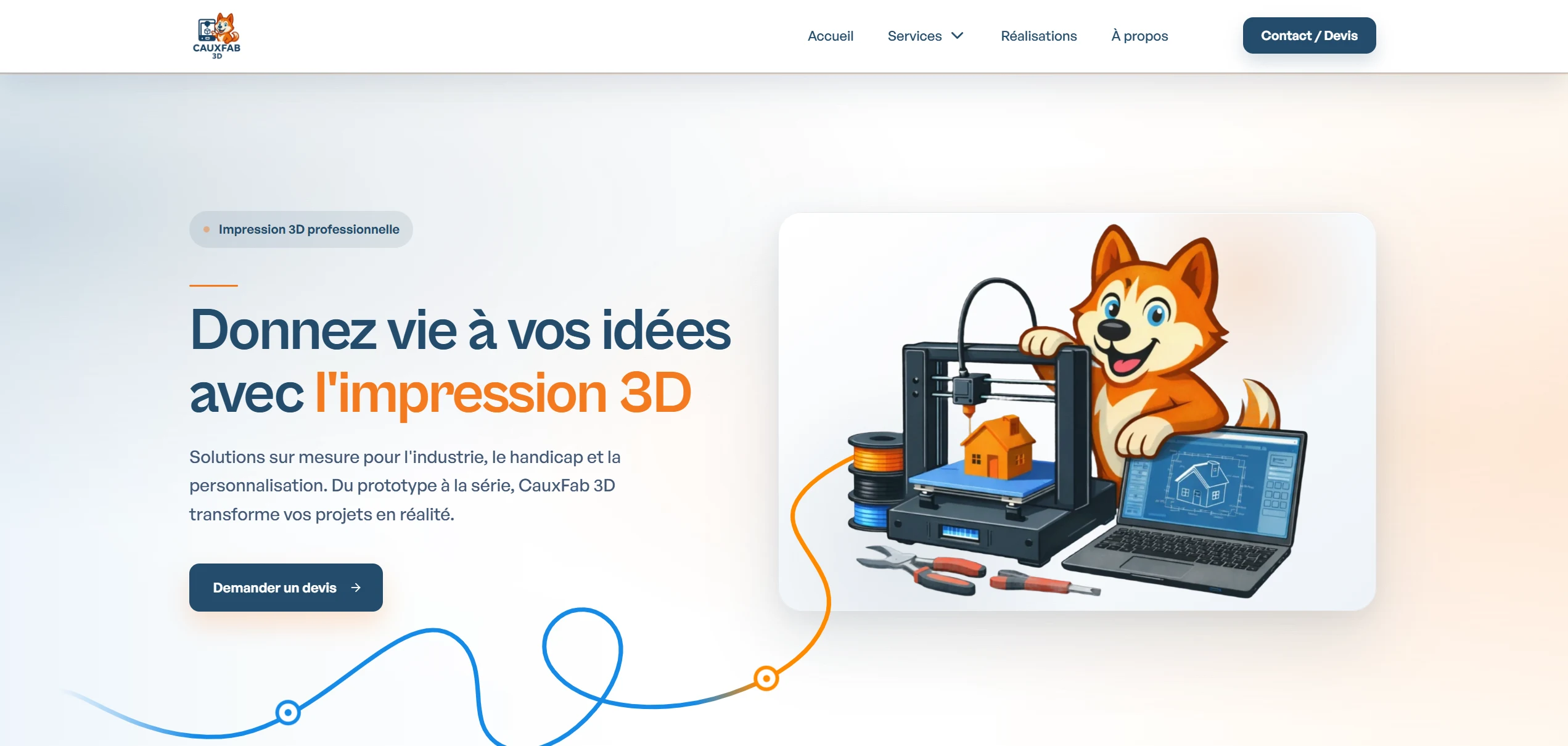 Site web CauxFab3D