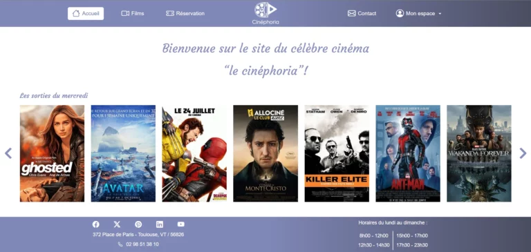 Cinéphoria - Accueil (Web)