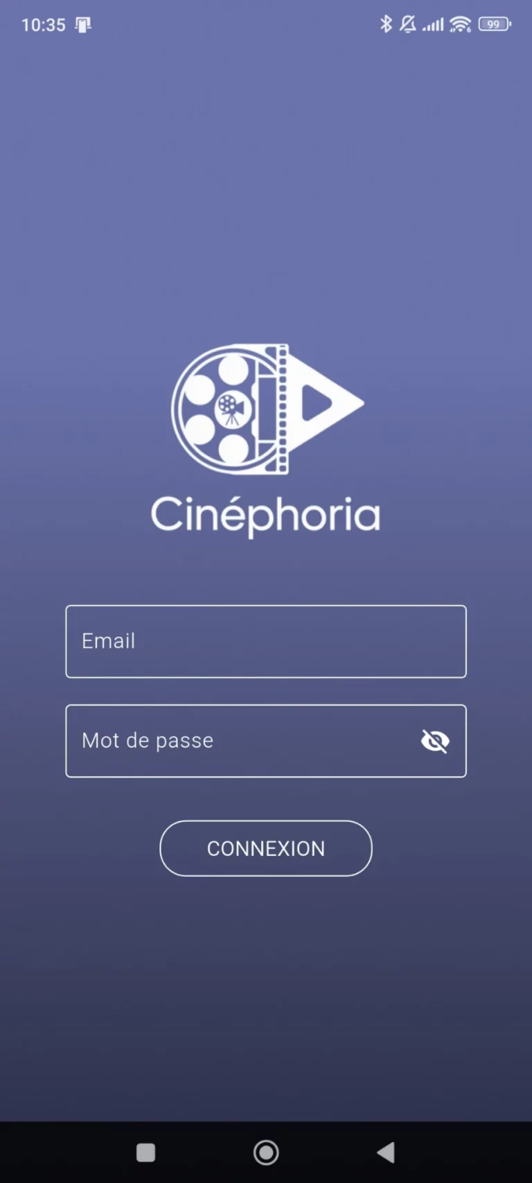 Cinéphoria - Login (Mobile)