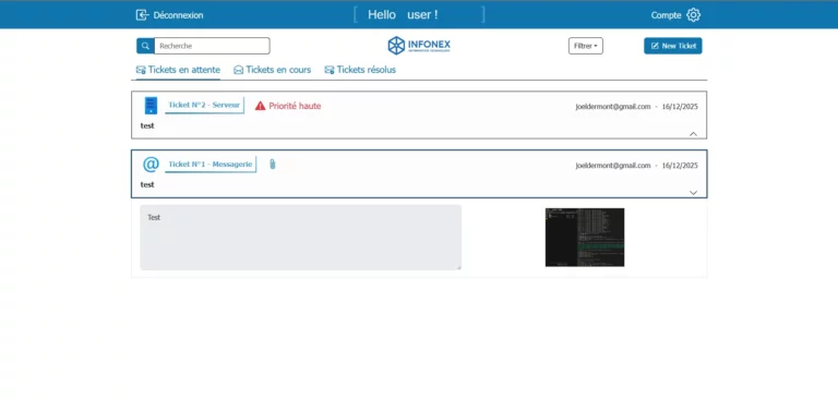 Tickets - Accueil (Web)